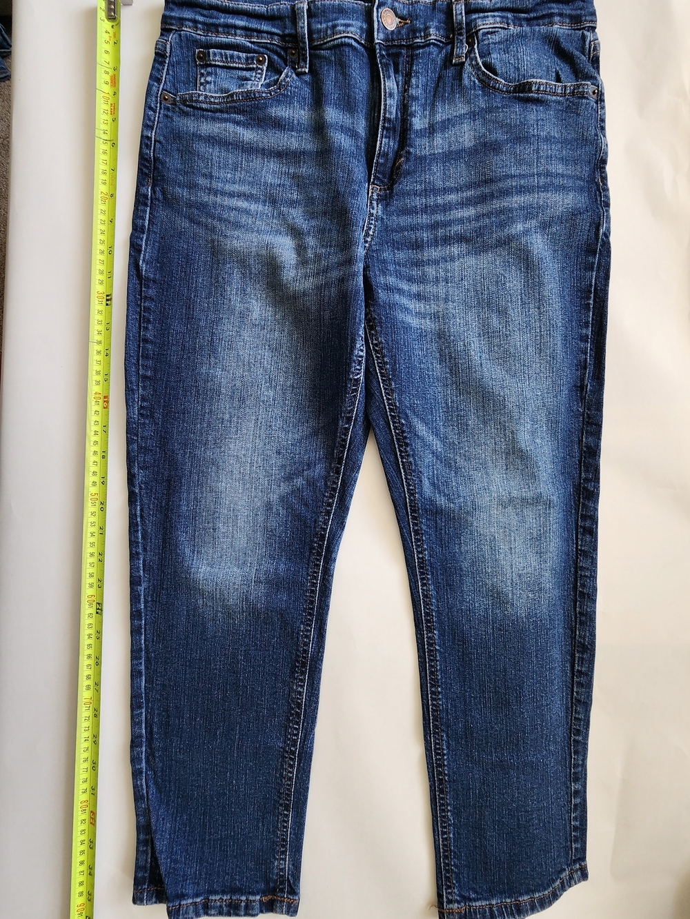 Banana Republic Women's Medium Blue Cropped Stretch Jeans Size 12 Petite